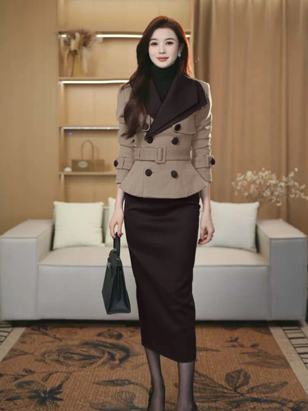 Spring 2026 Women's Tailored Suit Set with Belt Long Sleeve High Waist Bodycon Skirt Two-Piece Ensemble Lij0145 Fashionable O...
Spring 2026 Women's Tailored Suit Set with Belt Long Sleeve High Waist Bodycon Skirt Two-Piece Ensemble Lij0145 Fashionable O...