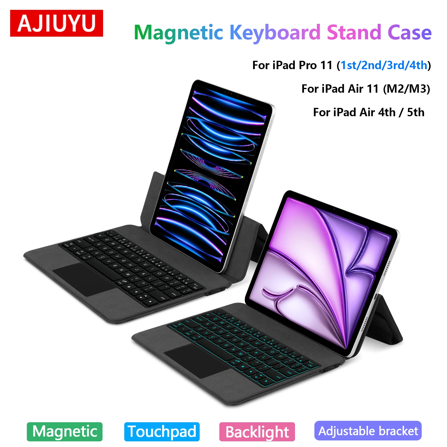 TouchPad Keyboard For iPad Air 11 Inch M2 M3 Magnetic Case For iPad Pro 11 1st 2nd 3rd 4th Gen Air 5 4 10.9" Tablet Stand Cover
TouchPad Keyboard For iPad Air 11 Inch M2 M3 Magnetic Case For iPad Pro 11 1st 2nd 3rd 4th Gen Air 5 4 10.9" Tablet Stand Cover