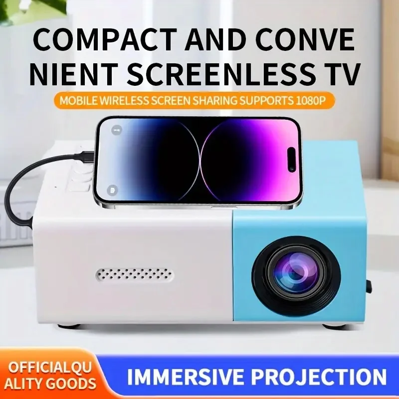 Home Theater YG300 Projector Support 1080P Decoding Built-in Audio LED Projector for Smartphone Notebook 3D Glasses As Gift
Home Theater YG300 Projector Support 1080P Decoding Built-in Audio LED Projector for Smartphone Notebook 3D Glasses As Gift