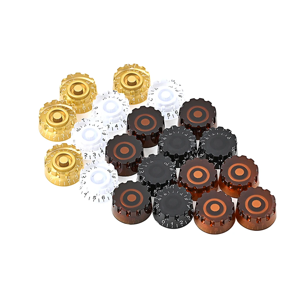 4 Pcs Electric Guitar Volume Knobs Durable Anti Corrosive Potentiometer Caps Replacement Knob Accessories
4 Pcs Electric Guitar Volume Knobs Durable Anti Corrosive Potentiometer Caps Replacement Knob Accessories