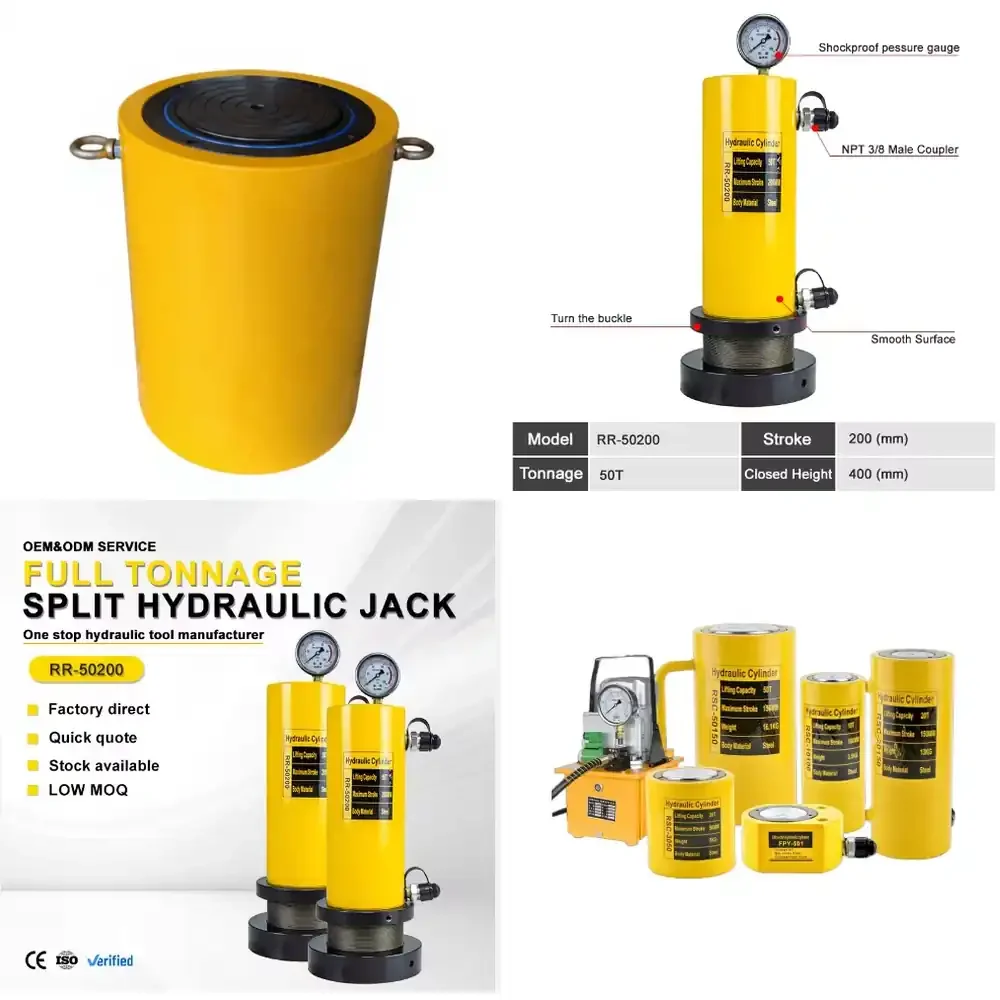 Double Acting Ram Type Hydraulic Cylinder Jacks 300T Tonnage 200mm Lifting Stroke Heavy 230mm Inner Diameter 1
Double Acting Ram Type Hydraulic Cylinder Jacks 300T Tonnage 200mm Lifting Stroke Heavy 230mm Inner Diameter 1