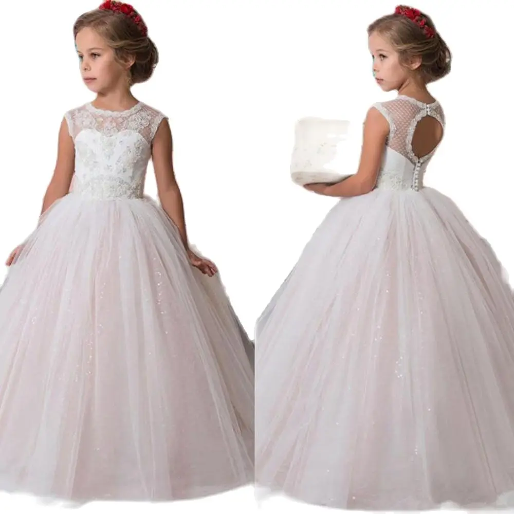 Lovely Princess Sparkly Lace Beaded Arabic Flower Girl Dresses Crew Vintage Child Party Birthday Gown Beautiful Girl Wedding Dre
Lovely Princess Sparkly Lace Beaded Arabic Flower Girl Dresses Crew Vintage Child Party Birthday Gown Beautiful Girl Wedding Dre