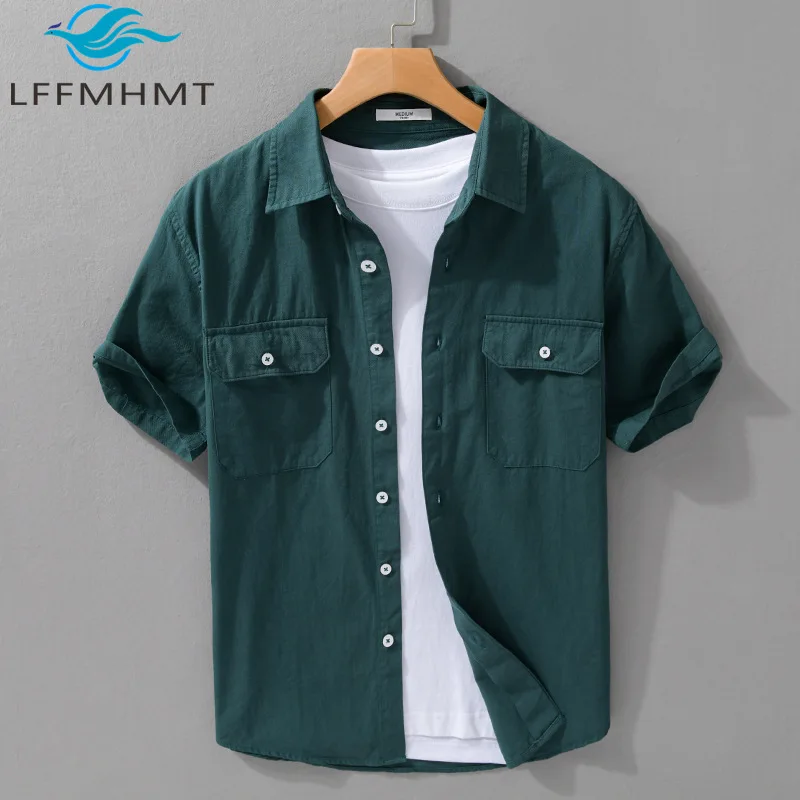 Men's Short Sleeve Cargo Shirt Sumer Fashion Japan Style Solid Color Simple Basic Loose Casual Comfortable All Match Tops Blouse
Men's Short Sleeve Cargo Shirt Sumer Fashion Japan Style Solid Color Simple Basic Loose Casual Comfortable All Match Tops Blouse