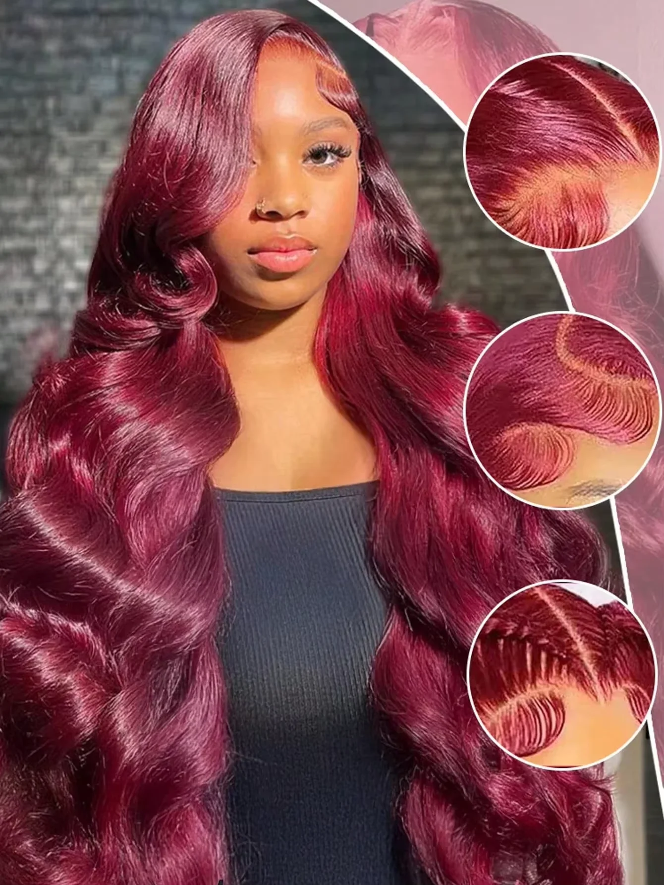 Body Wave Wig Burgundy 99J Lace Front Wig 13x4 13x6 HD Lace Frontal Wig Human Hair Pre Plucked 99j Red Colored Wig
Body Wave Wig Burgundy 99J Lace Front Wig 13x4 13x6 HD Lace Frontal Wig Human Hair Pre Plucked 99j Red Colored Wig