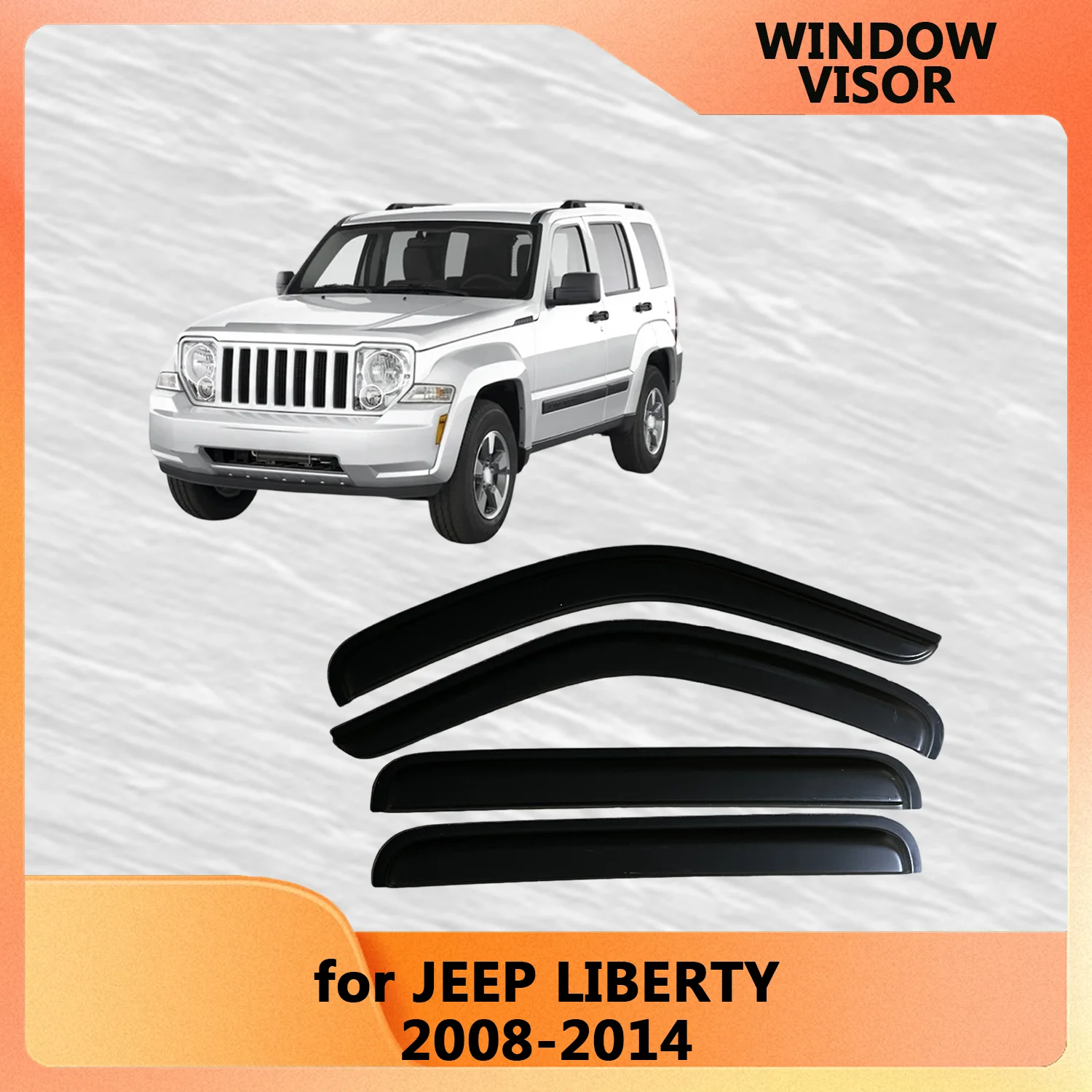 Дефлекторы окон для JEEP LIBERTY 2008-2014, защита от солнца, дождя и ветра, внешние, на боковые окна
Дефлекторы окон для JEEP LIBERTY 2008-2014, защита от солнца, дождя и ветра, внешние, на боковые окна