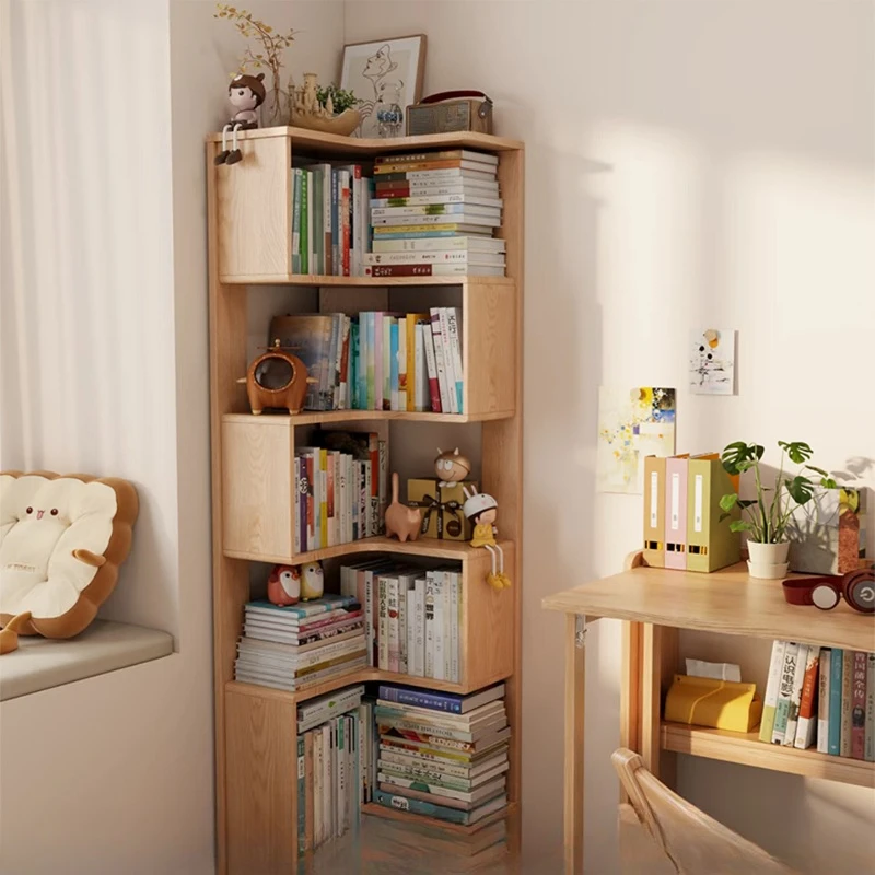 Home solid wood bookshelf corner storage bookcase, integrated floor-standing bookshelf for living room and bedroom
Home solid wood bookshelf corner storage bookcase, integrated floor-standing bookshelf for living room and bedroom