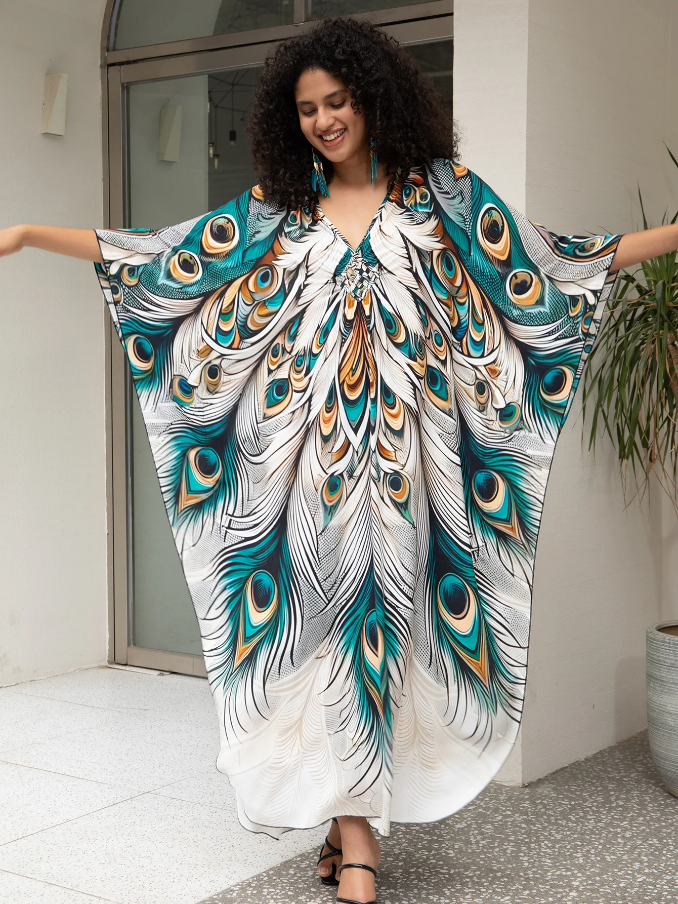 Beach Cover Ups for Swimwear Women Kaftans Peocock Feather Handmade Waved Maxi Dresses Summer Holiday Beachwear Bathing Suits
Beach Cover Ups for Swimwear Women Kaftans Peocock Feather Handmade Waved Maxi Dresses Summer Holiday Beachwear Bathing Suits
