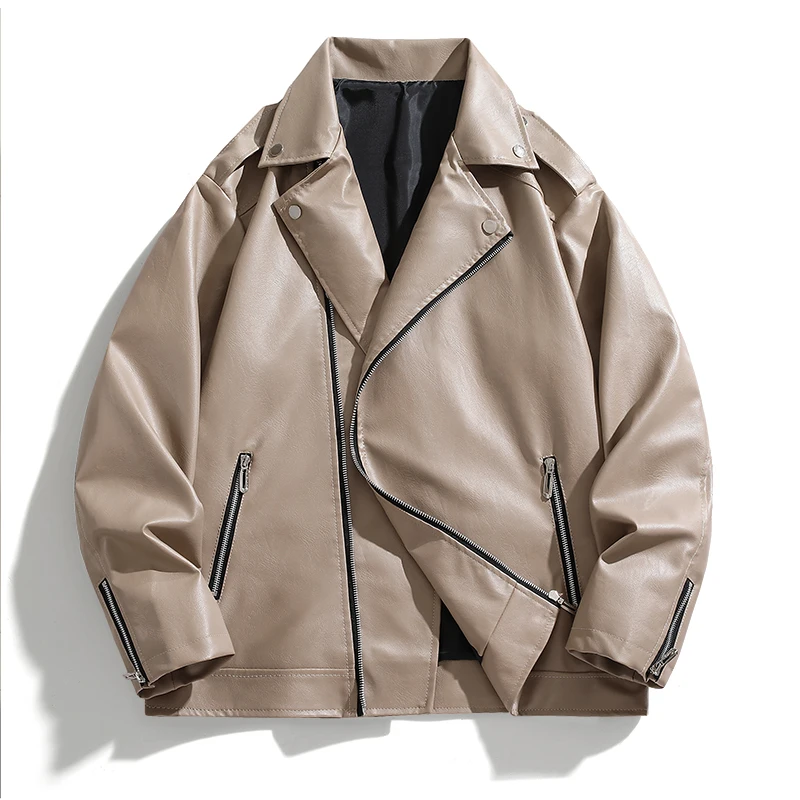 Men's Motorcycle Coat Windproof Stand Collar Zipper Pockets Smooth Mid Length Motorcycle Leather Jacket Couple Jacket
Men's Motorcycle Coat Windproof Stand Collar Zipper Pockets Smooth Mid Length Motorcycle Leather Jacket Couple Jacket