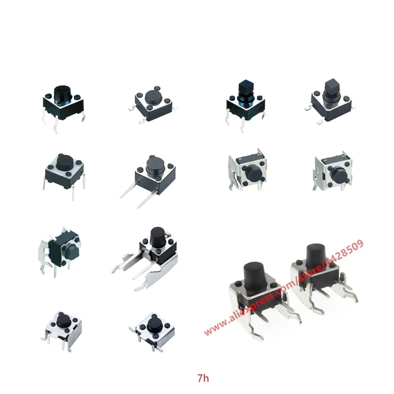 400pcs/lot Tact Switch 6*6*7mm Horizontal with Bracket Tactile Push Button Switches Micro Switch
400pcs/lot Tact Switch 6*6*7mm Horizontal with Bracket Tactile Push Button Switches Micro Switch