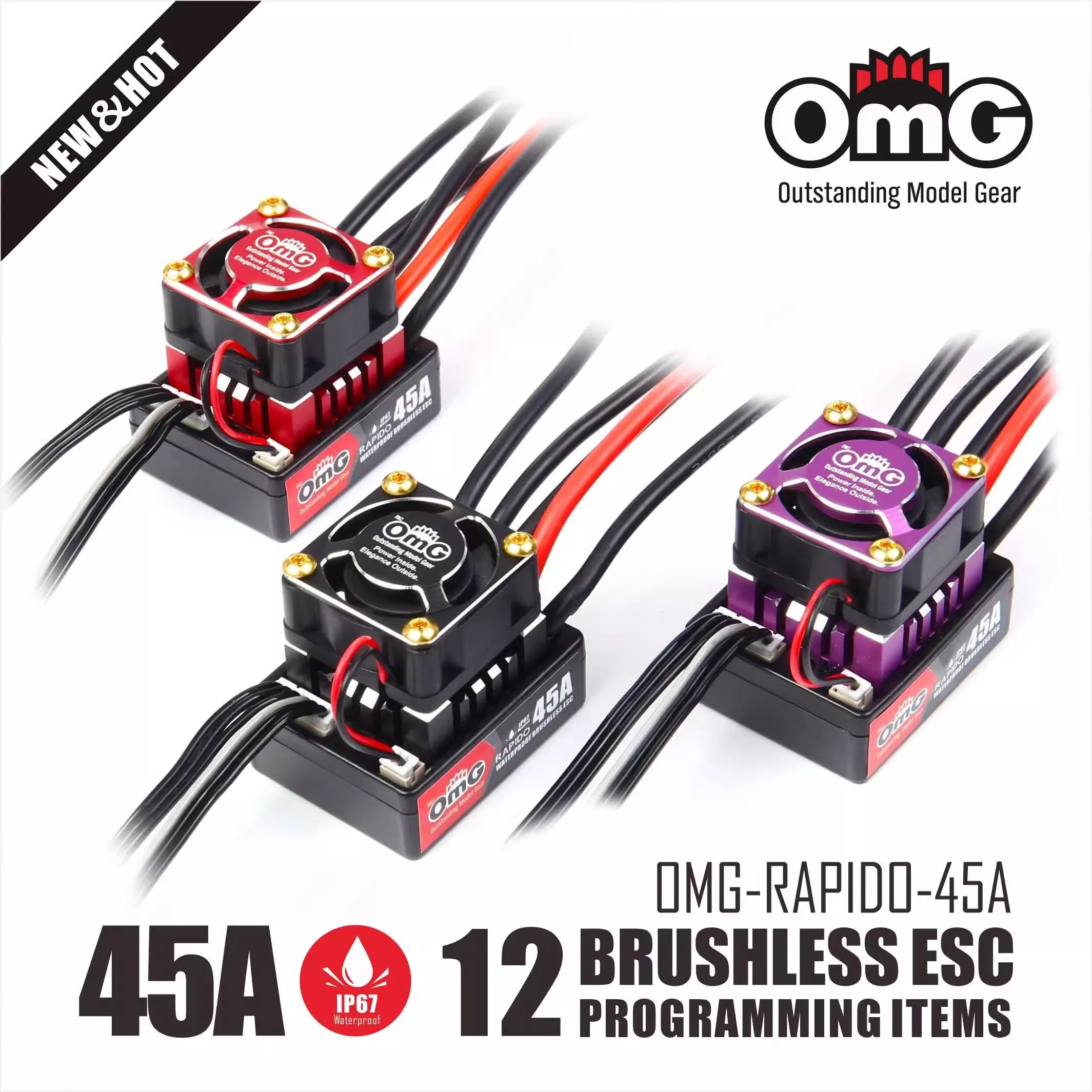 RCOMG 45A car tuning 2-3S 6V 4A brushless and sensorless electronic speed controller 1/16 1/14 1/18
RCOMG 45A car tuning 2-3S 6V 4A brushless and sensorless electronic speed controller 1/16 1/14 1/18