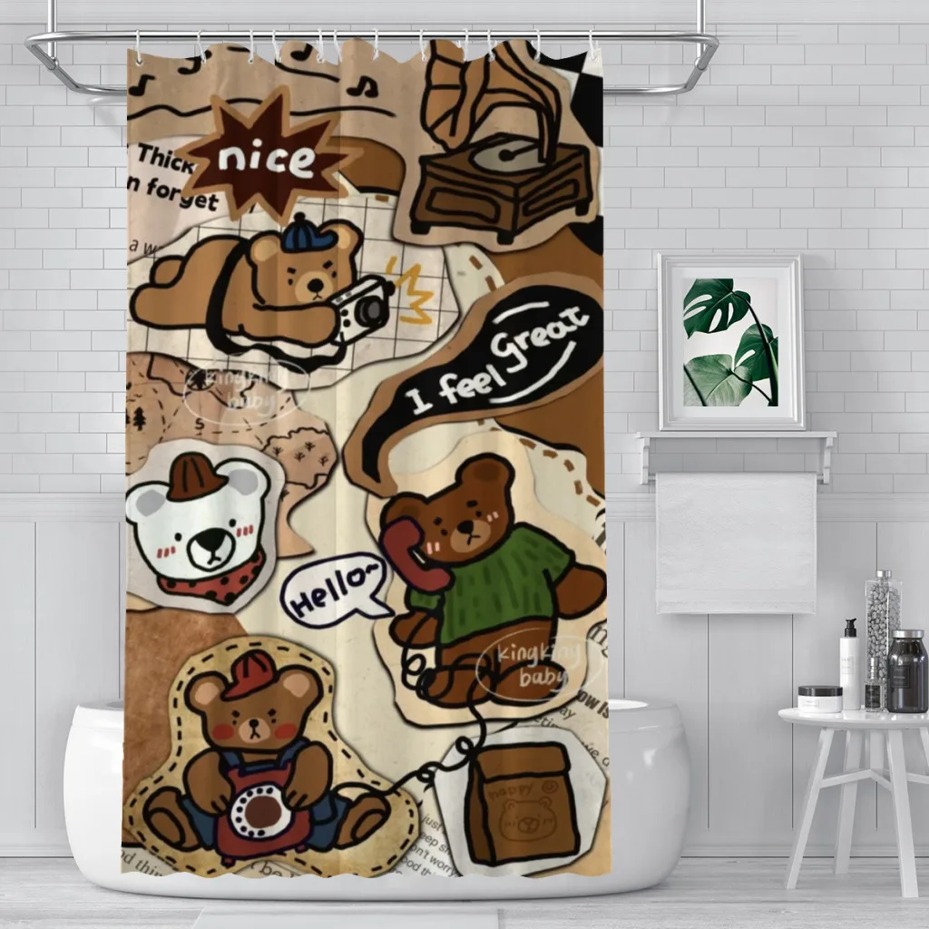 Modern 3D Printing Little Bear Shower Curtain AnimalLandscape Bath Curtain With Hooks for Bathroom waterproof scenery
Modern 3D Printing Little Bear Shower Curtain AnimalLandscape Bath Curtain With Hooks for Bathroom waterproof scenery