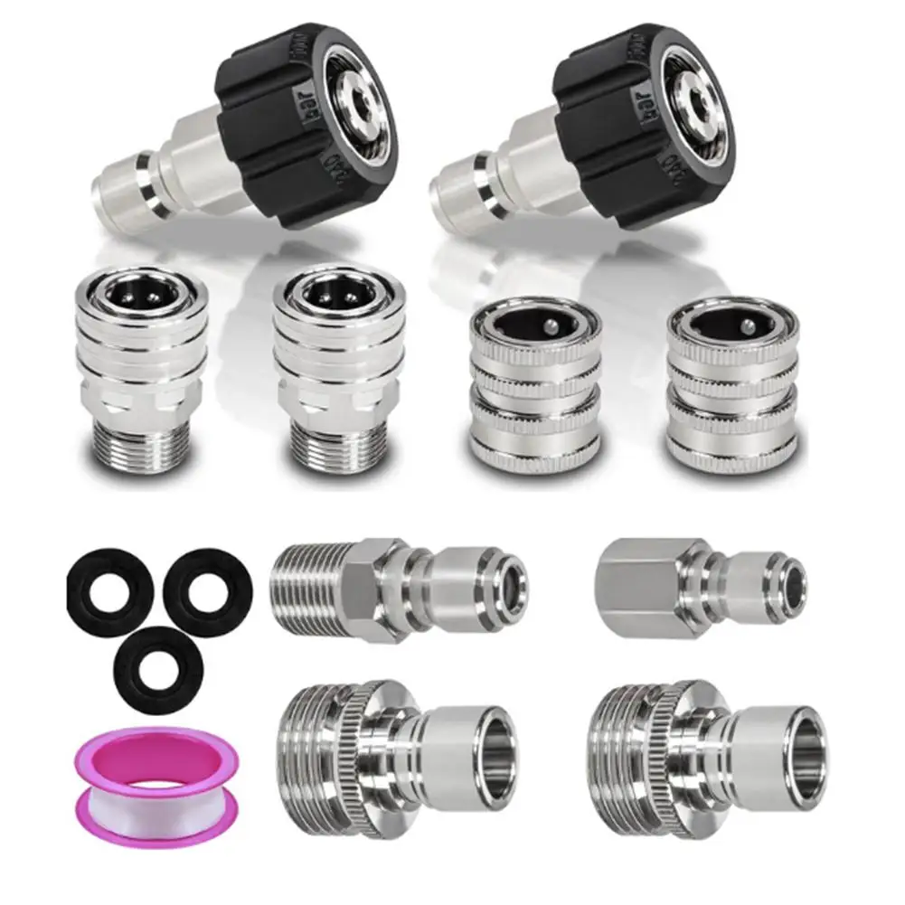 M22-14 Connector Pressure Washer Kit Effective Cleaning 10 Piece Connector Set Easy Installation High-Pressure Accessory
M22-14 Connector Pressure Washer Kit Effective Cleaning 10 Piece Connector Set Easy Installation High-Pressure Accessory
