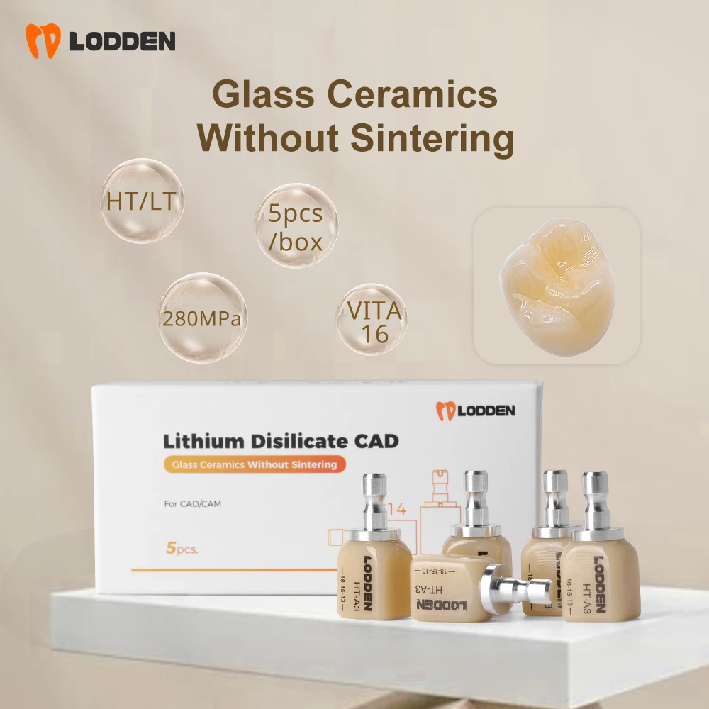 LODDEN 1box Without Sintering Lithium Disilicate C14 Blocks Dental Lab HT/LH for CAD CAM Revolutionizing Restorative Dentistry
LODDEN 1box Without Sintering Lithium Disilicate C14 Blocks Dental Lab HT/LH for CAD CAM Revolutionizing Restorative Dentistry