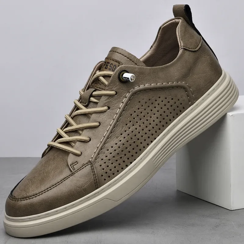 Genuine Leather Men's Casual Shoes Hollow Out Non-Slip Breathable Skateboard Boots Comfort Sport Outdoor Walking Sneakers
Genuine Leather Men's Casual Shoes Hollow Out Non-Slip Breathable Skateboard Boots Comfort Sport Outdoor Walking Sneakers