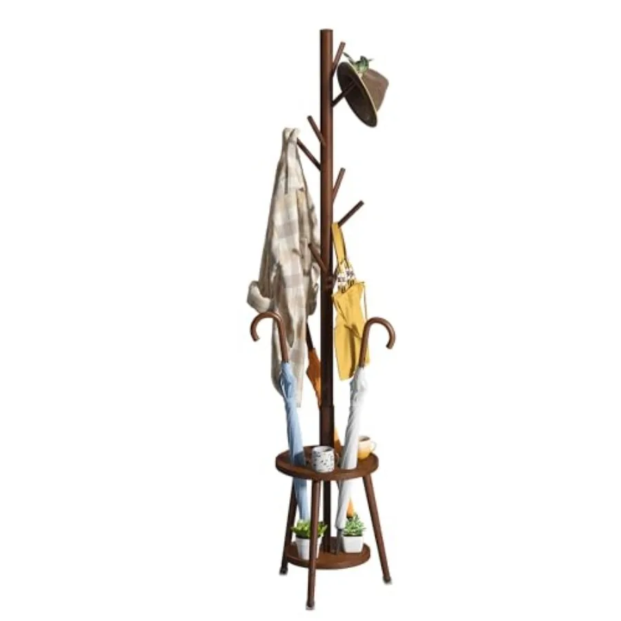 Freestanding Coat Rack with Umbrella Organizer Tray Bamboo Coat Tree Rack with 8 Hook Stand for Clothes Bag Hats Entryway Hange
Freestanding Coat Rack with Umbrella Organizer Tray Bamboo Coat Tree Rack with 8 Hook Stand for Clothes Bag Hats Entryway Hange