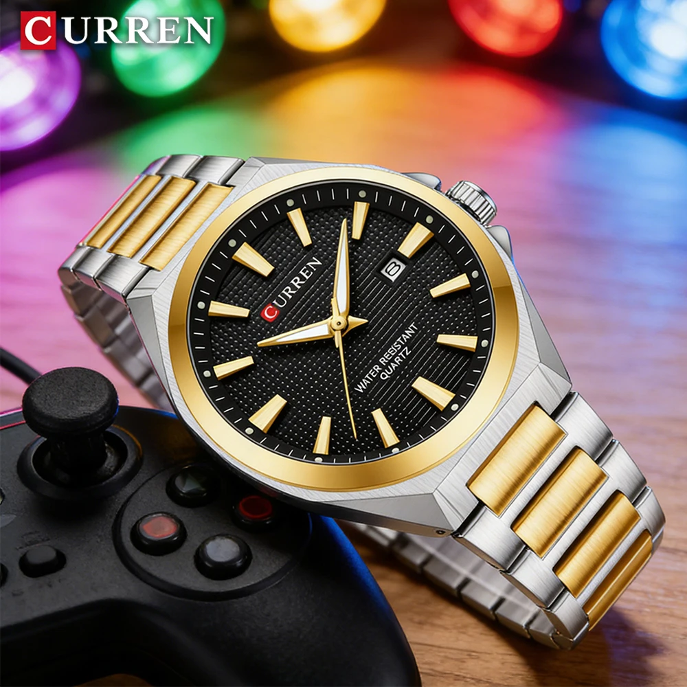 CURREN New Men Date Watches High-end Luxury Casual Calendar Stainless Steel Business WristWatch Leisure Sport WristWatch Clock
CURREN New Men Date Watches High-end Luxury Casual Calendar Stainless Steel Business WristWatch Leisure Sport WristWatch Clock