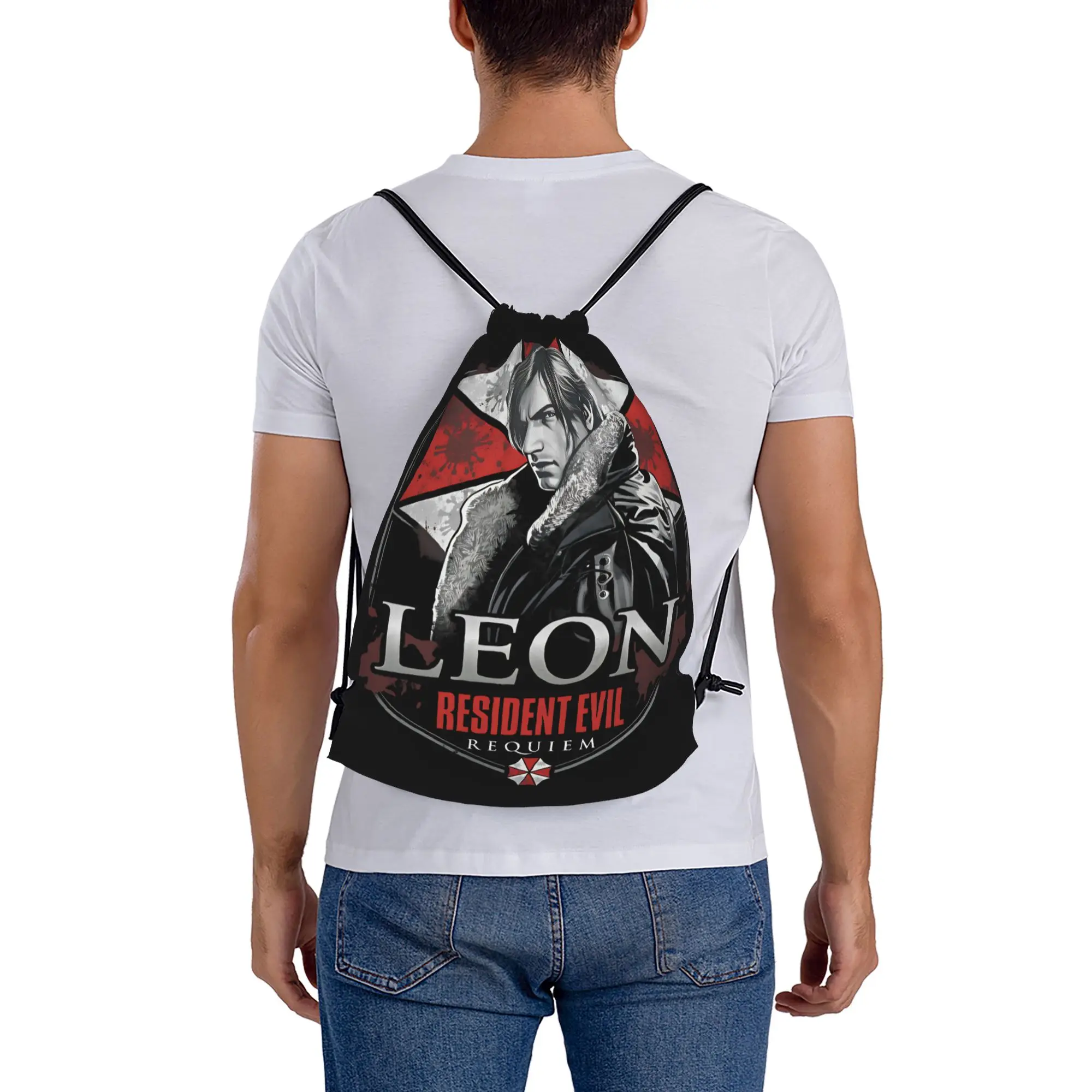 Сумка на шнурке Leon Kennedy, модная легкая сумка-мешок Resident Evil Requiem, мужская спортивная сумка для йоги, рюкзак
Сумка на шнурке Leon Kennedy, модная легкая сумка-мешок Resident Evil Requiem, мужская спортивная сумка для йоги, рюкзак