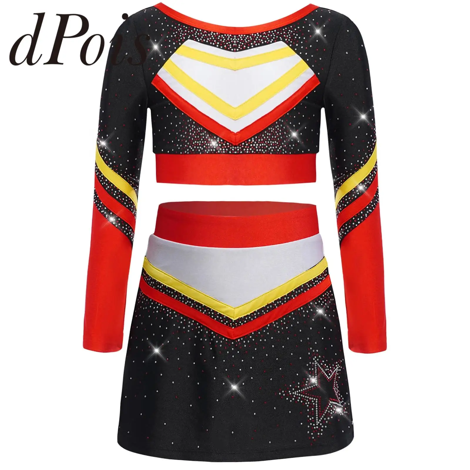 Children Color Block Cheer Dance Outfit Children Cheerleader Costume Cheerlead Sets Kids Boys Girls Cheerleading Uniforms
Children Color Block Cheer Dance Outfit Children Cheerleader Costume Cheerlead Sets Kids Boys Girls Cheerleading Uniforms