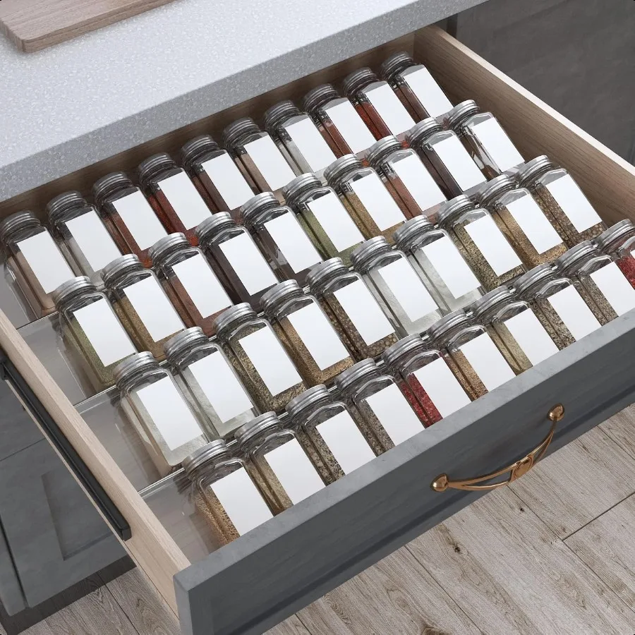 Spice Drawer Organizer 4 Tier 8 Pack Kitchen Spice Rack Tray for Drawer Acrylic Seasoning Organizer Rack Expandable From 13" to
Spice Drawer Organizer 4 Tier 8 Pack Kitchen Spice Rack Tray for Drawer Acrylic Seasoning Organizer Rack Expandable From 13" to
