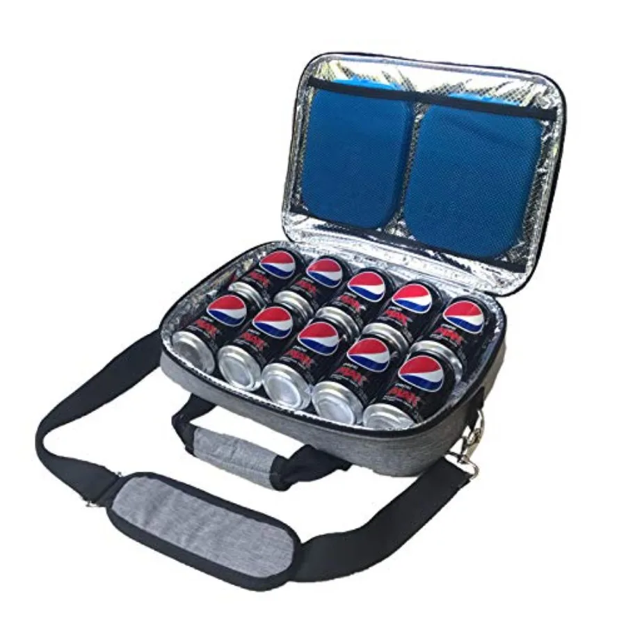 Insulated Slim Cooler Ultra Thin Flat Mini Small Cooler Lunch Bag Fits 10 Drink Cans - 2 Slim Reusable Ice Packs Included - Sma
Insulated Slim Cooler Ultra Thin Flat Mini Small Cooler Lunch Bag Fits 10 Drink Cans - 2 Slim Reusable Ice Packs Included - Sma
