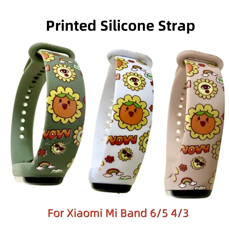 Силиконовый ремешок с принтом для Xiaomi Mi Band 6 5 4 3, сменный мультяшный браслет для Mi Band 5/6 3/4, дышащий браслет Mi Band6
Силиконовый ремешок с принтом для Xiaomi Mi Band 6 5 4 3, сменный мультяшный браслет для Mi Band 5/6 3/4, дышащий браслет Mi Band6