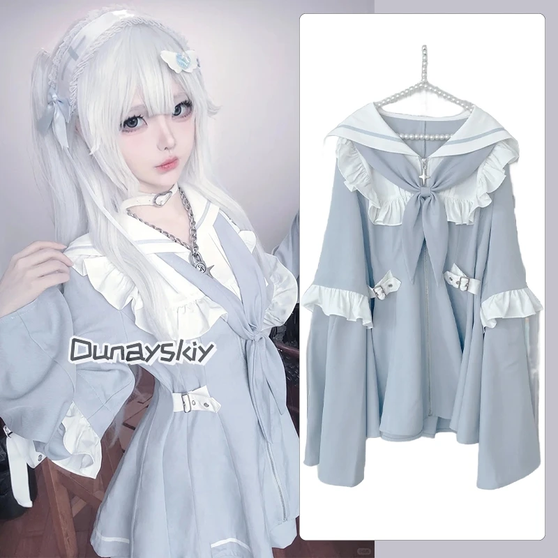 Japanese Mine Lolita Shorts Set Y2k Cosplay Jk Uniform Suit Bow Lace Ruffles Slim-Fit Stitching Sleeves Dress Anime cos Disguise
Japanese Mine Lolita Shorts Set Y2k Cosplay Jk Uniform Suit Bow Lace Ruffles Slim-Fit Stitching Sleeves Dress Anime cos Disguise