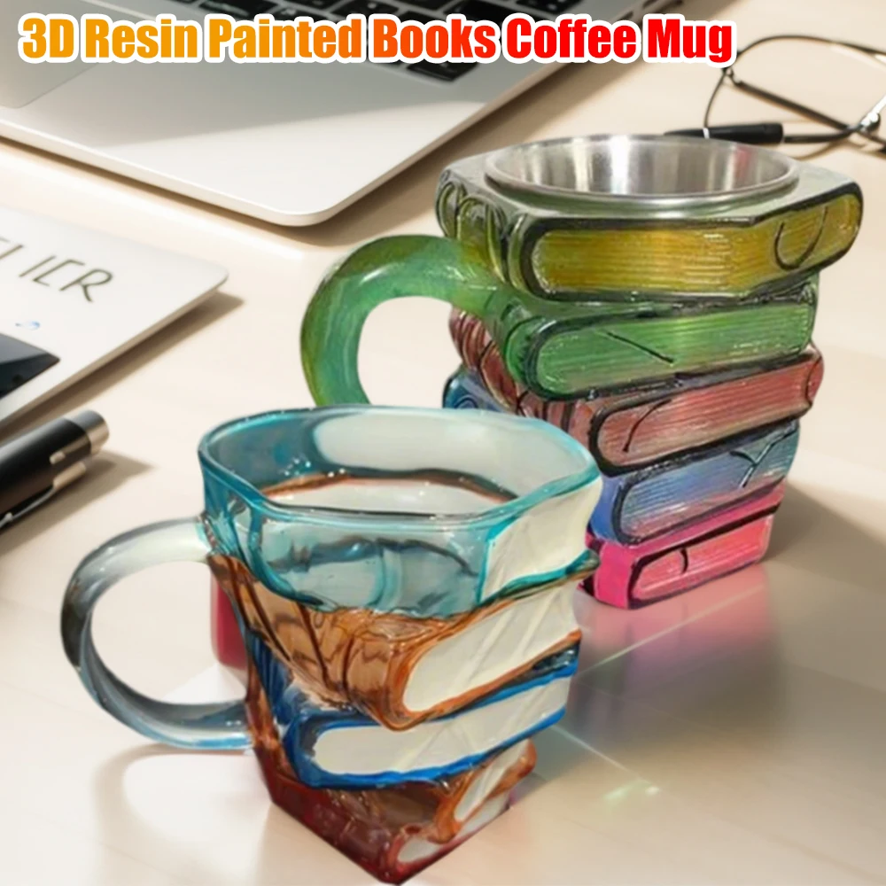 3D кофейная кружка из смолы, креативная новинка, расписные книги, чашка для питья, книги, стек, чайные чашки, коллекция подарков для любителей литературы
3D кофейная кружка из смолы, креативная новинка, расписные книги, чашка для питья, книги, стек, чайные чашки, коллекция подарков для любителей литературы