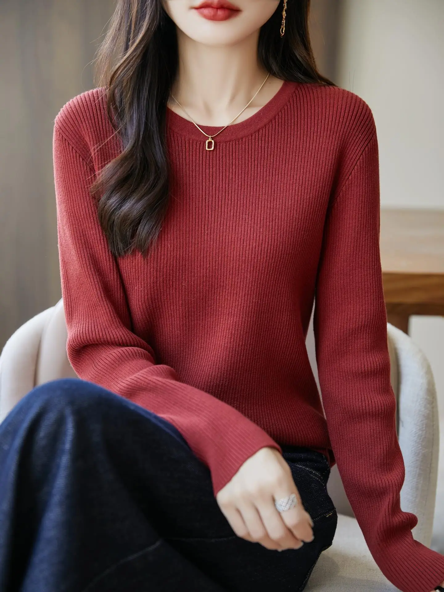 100% хлопковый вязаный свитер с длинным рукавом и круглым вырезом для женщин, теплая базовая одежда, свитер Miu Sle, для повседневной носки, L...
100% хлопковый вязаный свитер с длинным рукавом и круглым вырезом для женщин, теплая базовая одежда, свитер Miu Sle, для повседневной носки, L...