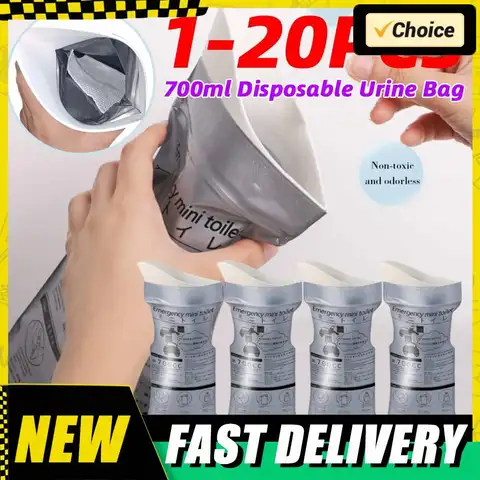 1-20PCS Portable Emergency Urine Bag Outdoor Camping Pee Bags Disposable Travel Vomit Bag Mini Mobile Toilet Bags for Men Women