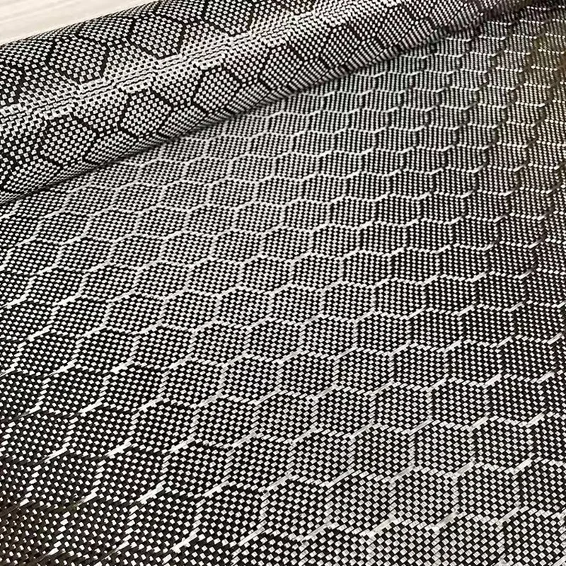 3k 240gsm Carbon fiber jacquard cloth hexagonal football pattern honeycomb black fabric
3k 240gsm Carbon fiber jacquard cloth hexagonal football pattern honeycomb black fabric