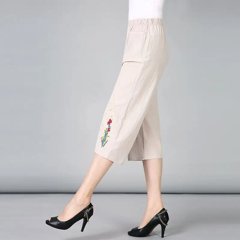 2024 New Summer Minimalist Casual Loose Oversize High Waisted Embroidered Straight Cotton and Linen Cropped Pants for Women
2024 New Summer Minimalist Casual Loose Oversize High Waisted Embroidered Straight Cotton and Linen Cropped Pants for Women