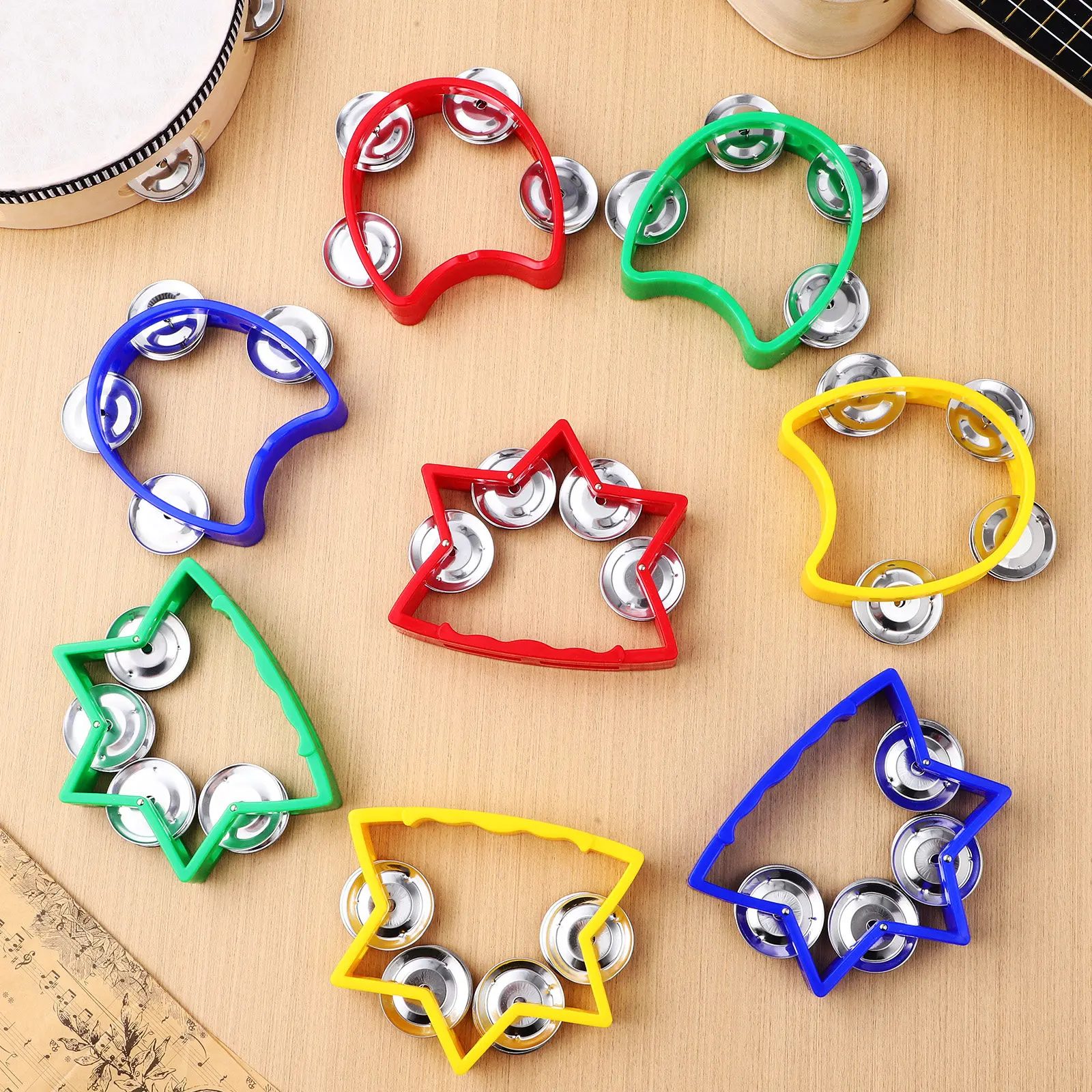 16Pcs Hand Bell Set Funny Portable Shaking Music Instrument Educational Rhythm Jingle Bells for Kids Beginners Party School
16Pcs Hand Bell Set Funny Portable Shaking Music Instrument Educational Rhythm Jingle Bells for Kids Beginners Party School