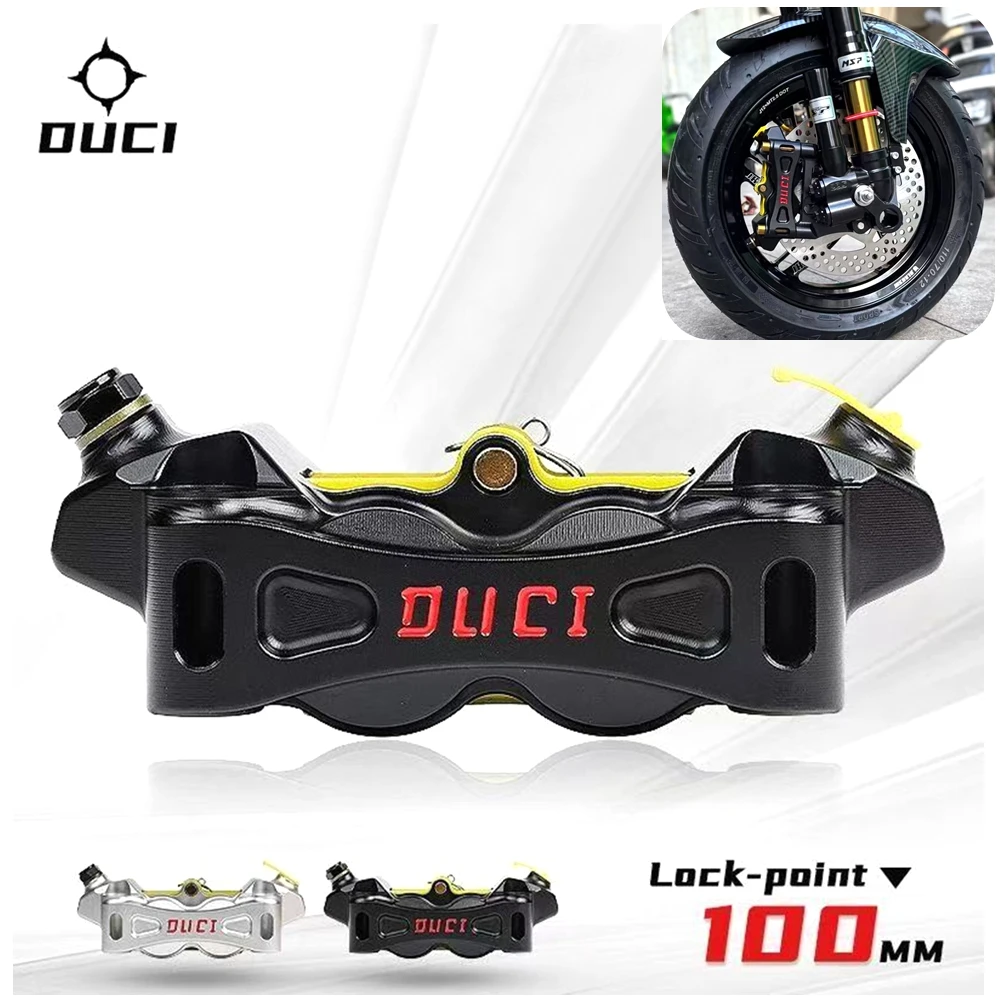 Motorcycle Universal Front Brake Caliper 100MM Lock Point 4 Piston For Honda Suzuki Kawasaki Yamaha NIU N1S Ninebot E80C N70 M95
Motorcycle Universal Front Brake Caliper 100MM Lock Point 4 Piston For Honda Suzuki Kawasaki Yamaha NIU N1S Ninebot E80C N70 M95