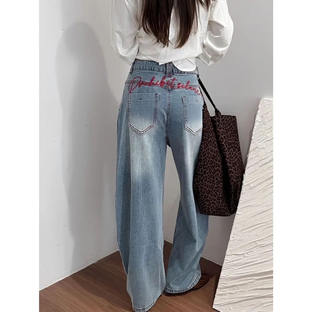 YIBASHU Women's Blue Baggy Y2k Jeans Grunge Embroidery Jeans Pants Vintage Harajuku Oversize Washed Denim Trousers Clothes
YIBASHU Women's Blue Baggy Y2k Jeans Grunge Embroidery Jeans Pants Vintage Harajuku Oversize Washed Denim Trousers Clothes