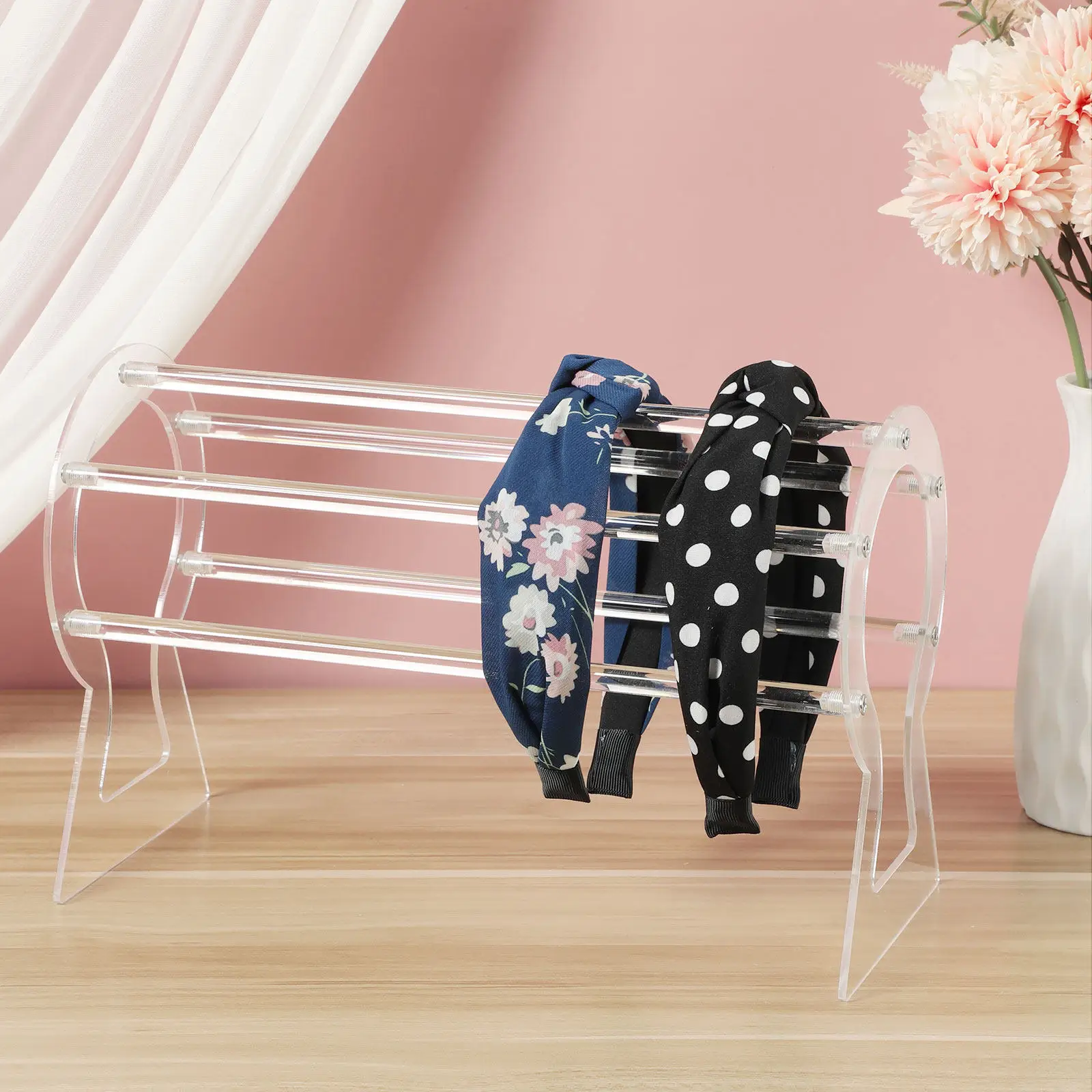 1Pcs Acrylic Headband Holder Organizer Transparent Stable Headband Display Stand Hairband Storage Rack for Boutique Counter
1Pcs Acrylic Headband Holder Organizer Transparent Stable Headband Display Stand Hairband Storage Rack for Boutique Counter