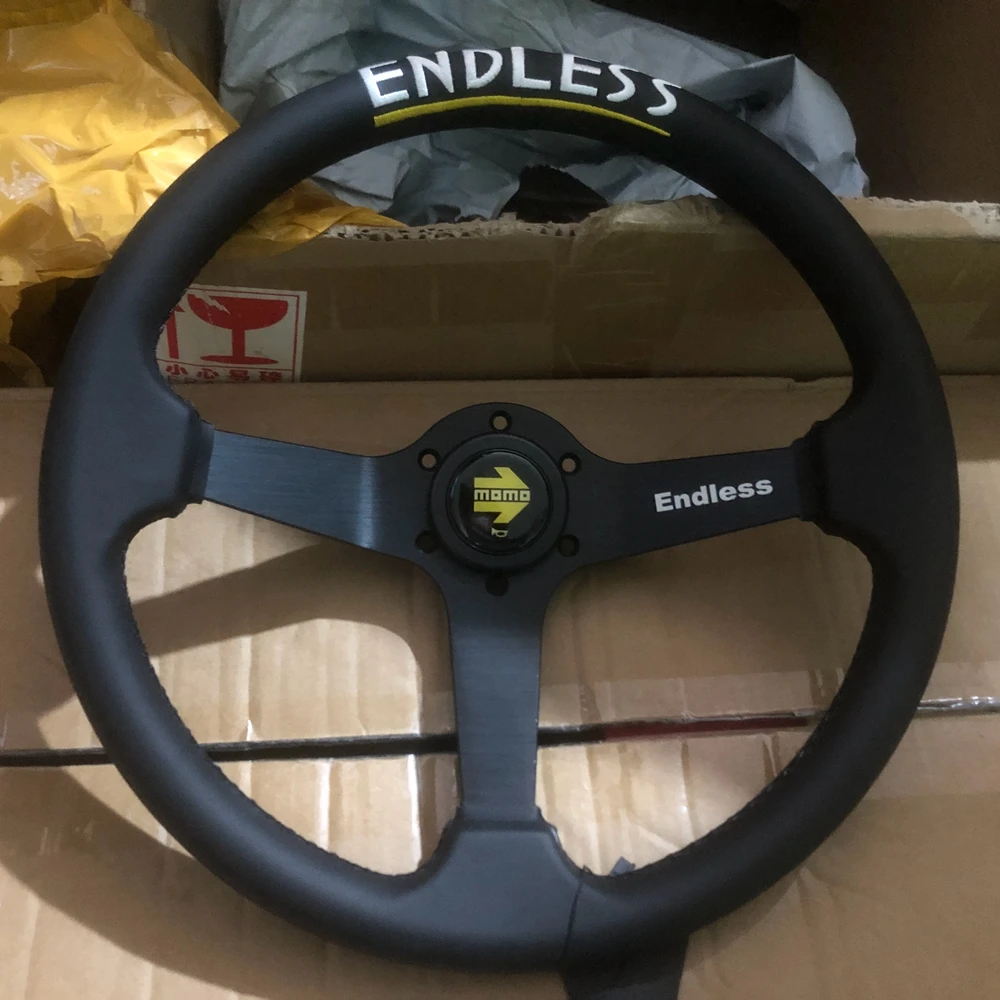 14Inch Universal Classic MOMO Endless Steering Wheel Car JDM Drift Racing Leather MOMO Steering Wheel Volantes For VW HONDA BMW
14Inch Universal Classic MOMO Endless Steering Wheel Car JDM Drift Racing Leather MOMO Steering Wheel Volantes For VW HONDA BMW