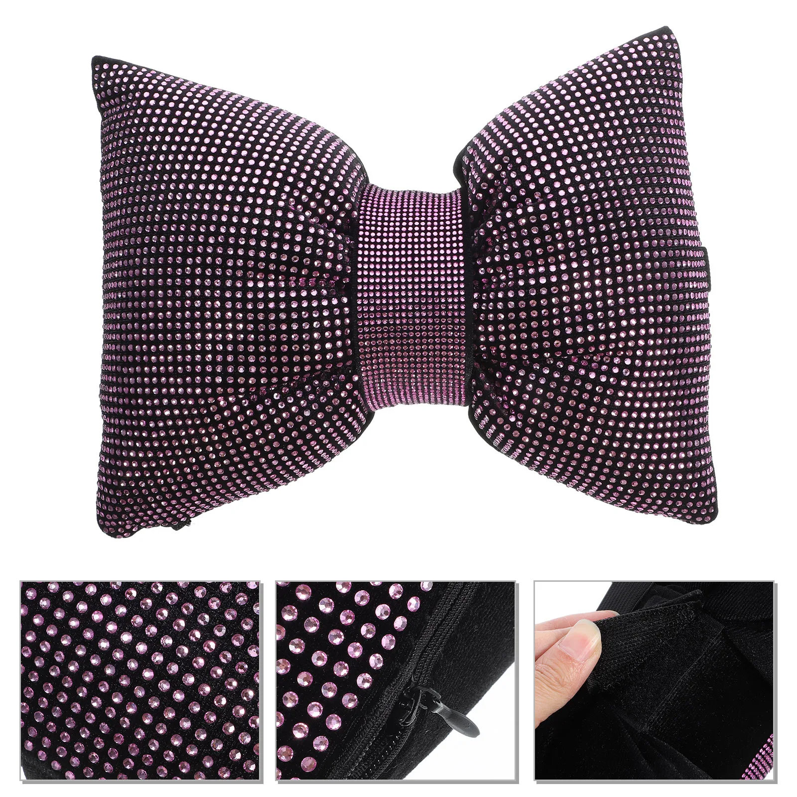 Car Neck Pillow Adjustable Strap Rhinestone Bowknot Soft Cotton Durable Head Rest Support Neck Support Pillow for Driving
Car Neck Pillow Adjustable Strap Rhinestone Bowknot Soft Cotton Durable Head Rest Support Neck Support Pillow for Driving