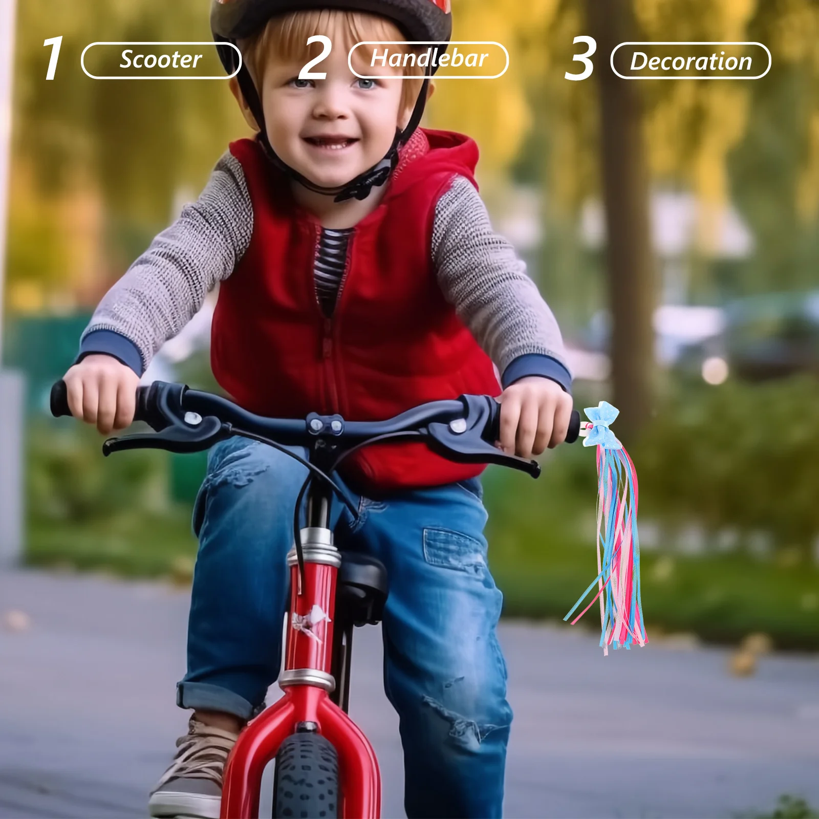 4Pcs Kids Bike Handlebar Streamers Colorful Tassel Ribbon Decorations for Bicycle Scooter Boys Girls Bike Streamers Kids
4Pcs Kids Bike Handlebar Streamers Colorful Tassel Ribbon Decorations for Bicycle Scooter Boys Girls Bike Streamers Kids