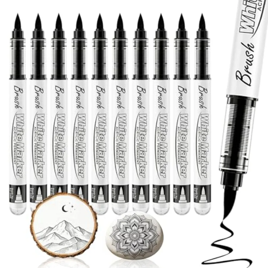 Soft Brush Tip Pens and Markers, Acrylic Paint Pens for Wood, Stone, Canvas, Glass, Fabric, Egg, Rock Painting and DIY Crafts A
Soft Brush Tip Pens and Markers, Acrylic Paint Pens for Wood, Stone, Canvas, Glass, Fabric, Egg, Rock Painting and DIY Crafts A