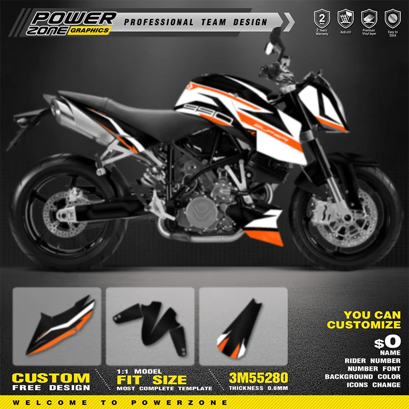 PowerZone Custom Team Graphics Backgrounds Decals Stickers Kit For KTM 2005-2016 DUKE 990 2007-2013 990R Motorcycle SUPERMOTO 06
PowerZone Custom Team Graphics Backgrounds Decals Stickers Kit For KTM 2005-2016 DUKE 990 2007-2013 990R Motorcycle SUPERMOTO 06