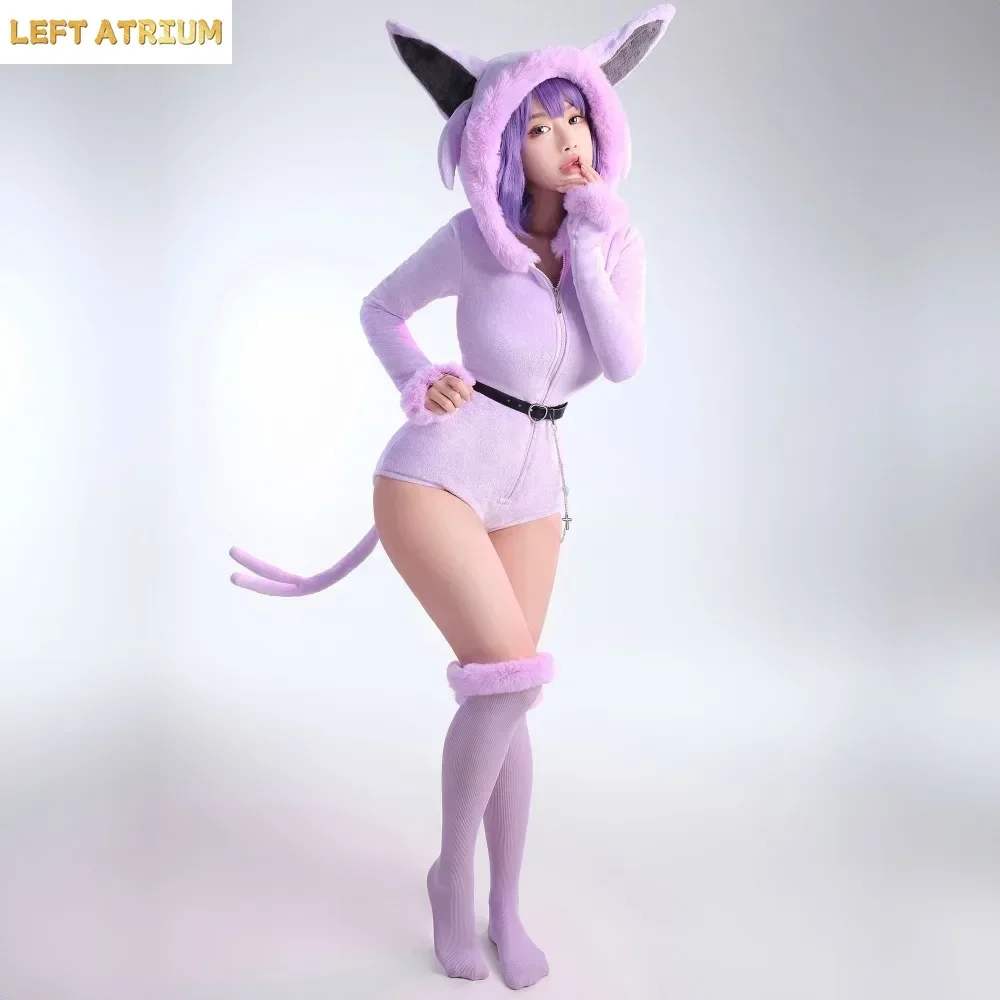 2025 NEW Espeon Cosplay Costume Women Hooded Bodysuit Tail Socks Suit Cute Cartoon Flannel Pajamas Bunny Girl Plush Jumpsuit QWE
2025 NEW Espeon Cosplay Costume Women Hooded Bodysuit Tail Socks Suit Cute Cartoon Flannel Pajamas Bunny Girl Plush Jumpsuit QWE