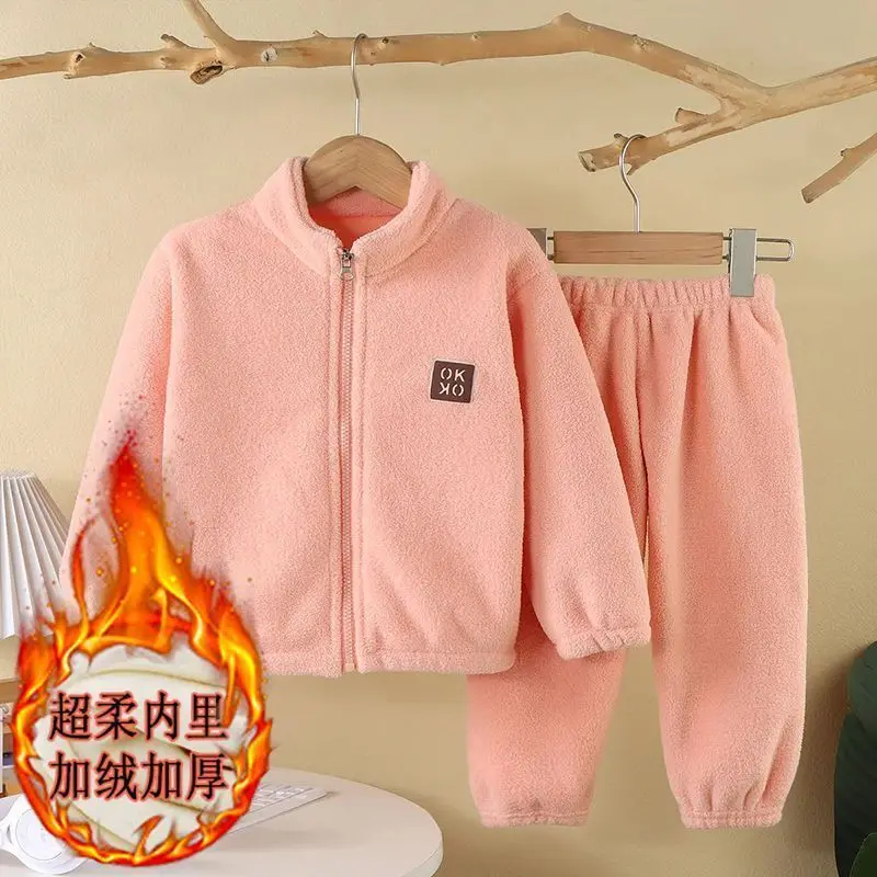 Boys Girls Plush Sets Children Fleece Winter Warm Suits Baby Thickened Jackets+Pants 2Pcs Kids Fashion Autumn Clothing Outfits
Boys Girls Plush Sets Children Fleece Winter Warm Suits Baby Thickened Jackets+Pants 2Pcs Kids Fashion Autumn Clothing Outfits