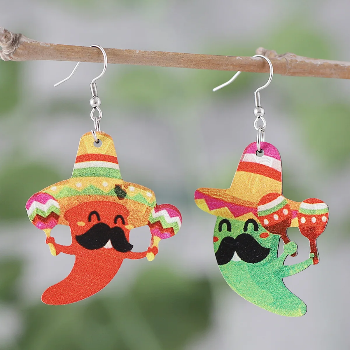 Wooden Cinco De Mayo Earrings for Women, Cute Mexican Style Dangle Drop Earrings Chili Acrylic Jewelry Gift-EAR200020
Wooden Cinco De Mayo Earrings for Women, Cute Mexican Style Dangle Drop Earrings Chili Acrylic Jewelry Gift-EAR200020