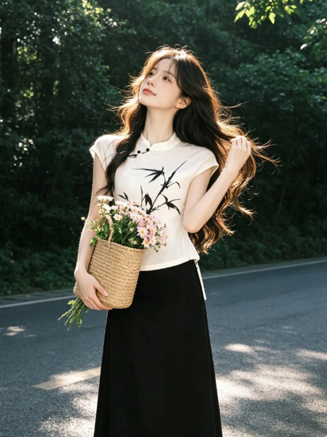 New Chinese Style National Trend Set Unique Super Beautiful White Collar Top High Waist Skirt Two Piece Set Summer 2026
New Chinese Style National Trend Set Unique Super Beautiful White Collar Top High Waist Skirt Two Piece Set Summer 2026