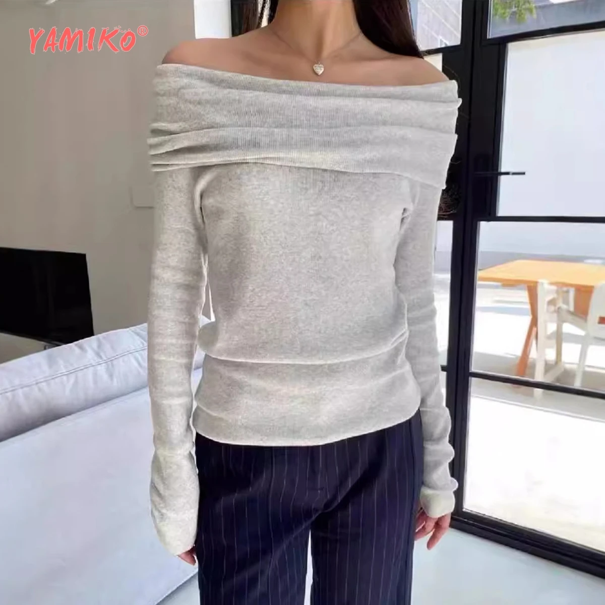 Slash Neck Knitted Sweater Women Autumn Clothes Long Sleeve Y2K Off Shoulder Sexy Pullover Tops Girls Youthful Trending Sweaters
Slash Neck Knitted Sweater Women Autumn Clothes Long Sleeve Y2K Off Shoulder Sexy Pullover Tops Girls Youthful Trending Sweaters