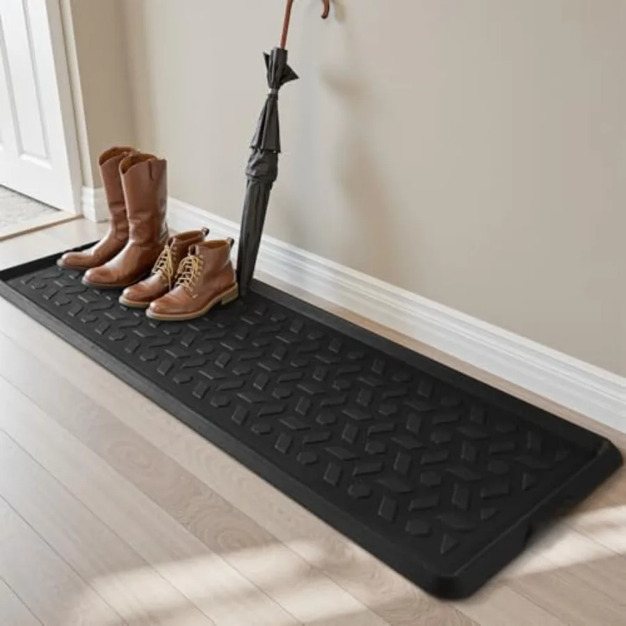 Durable Rubber Boot Tray and Shoe Mat for Entryway - Heavy Duty Waterproof Shoe Tray Organizer Non Slip Boot Trays for Front Do
Durable Rubber Boot Tray and Shoe Mat for Entryway - Heavy Duty Waterproof Shoe Tray Organizer Non Slip Boot Trays for Front Do