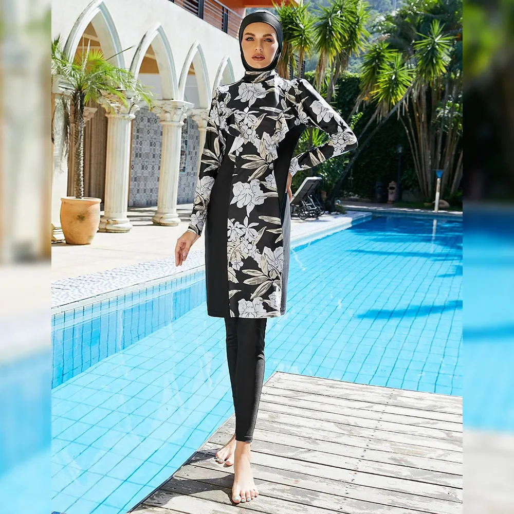 Новые мусульманские купальники Burkinis, исламские купальники для женщин и девочек, комплект из трех предметов, с полным покрытием, скромные исламские купальные костюмы, одежда для плавания с принтом
Новые мусульманские купальники Burkinis, исламские купальники для женщин и девочек, комплект из трех предметов, с полным покрытием, скромные исламские купальные костюмы, одежда для плавания с принтом
