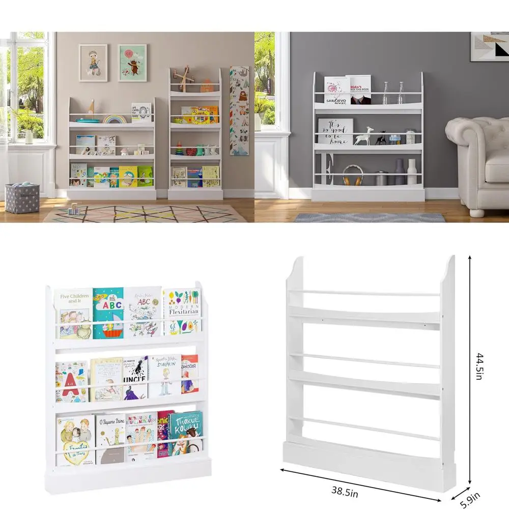 Kids Bookshelf, 3 Tiers Book Shelf and Storage for Kids Rooms, Kids Bookcase Rack Wall for Bedroom,Study Living Room,White
Kids Bookshelf, 3 Tiers Book Shelf and Storage for Kids Rooms, Kids Bookcase Rack Wall for Bedroom,Study Living Room,White