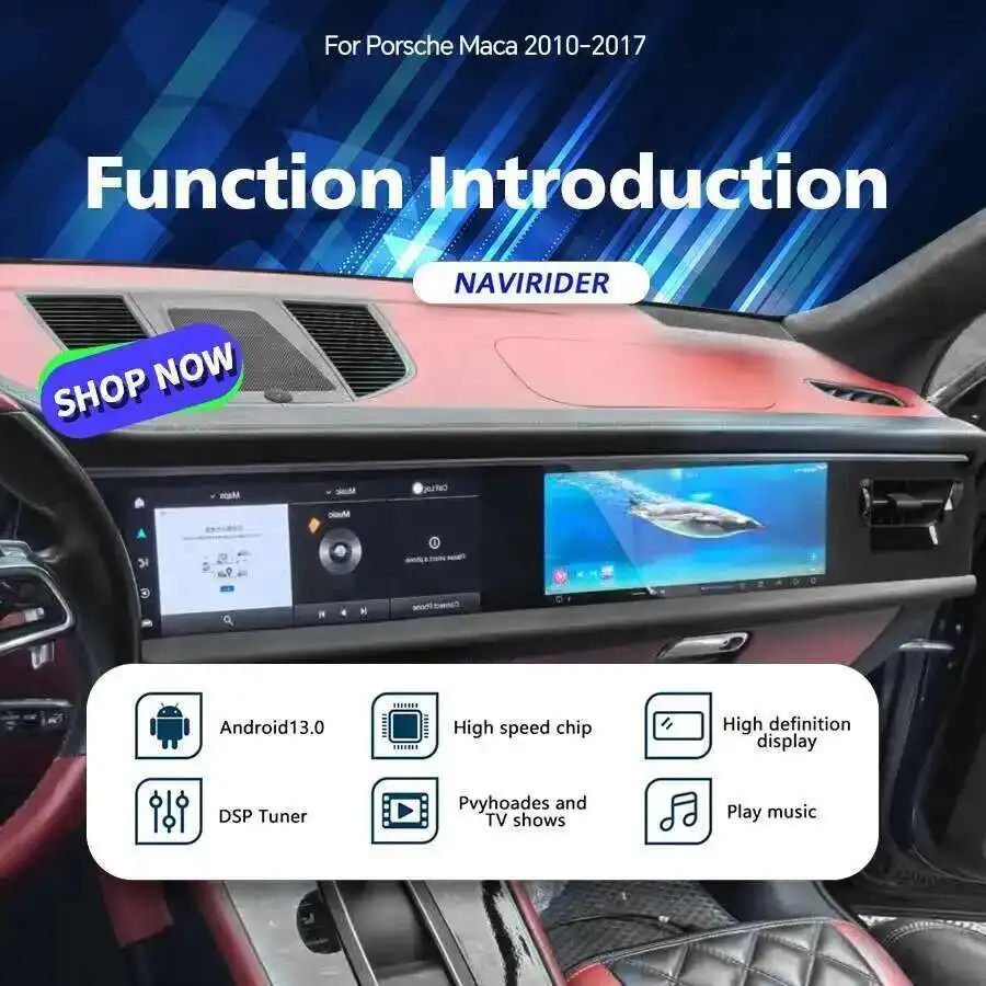 12.3inch Dual Android Screen For Porsche Macan 2011-2017 2din Car GPS Multimedia Video Player Radio Head Unit Carplay 8G+256GB
12.3inch Dual Android Screen For Porsche Macan 2011-2017 2din Car GPS Multimedia Video Player Radio Head Unit Carplay 8G+256GB
