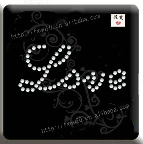 Hot - Fix Rhinestones Letter Row Map Pattern Customization